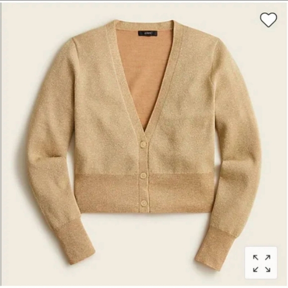 J. Crew Beige Knit V-Neck Cardigan - Picture 5 of 9